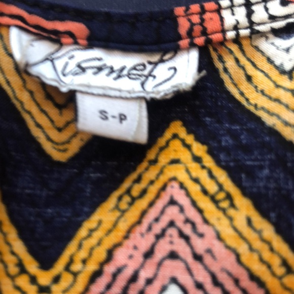 👛(ANY 2/$20) KISMET Sleeveless Hi-Low Tank Geometric 1/4 Back Zipper - Picture 4 of 7